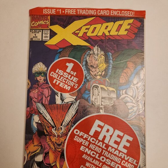 X-Force #1 (1991) Marvel Comics, Unsealed Pollybag without Trading Card, NM - Picture 1 of 14